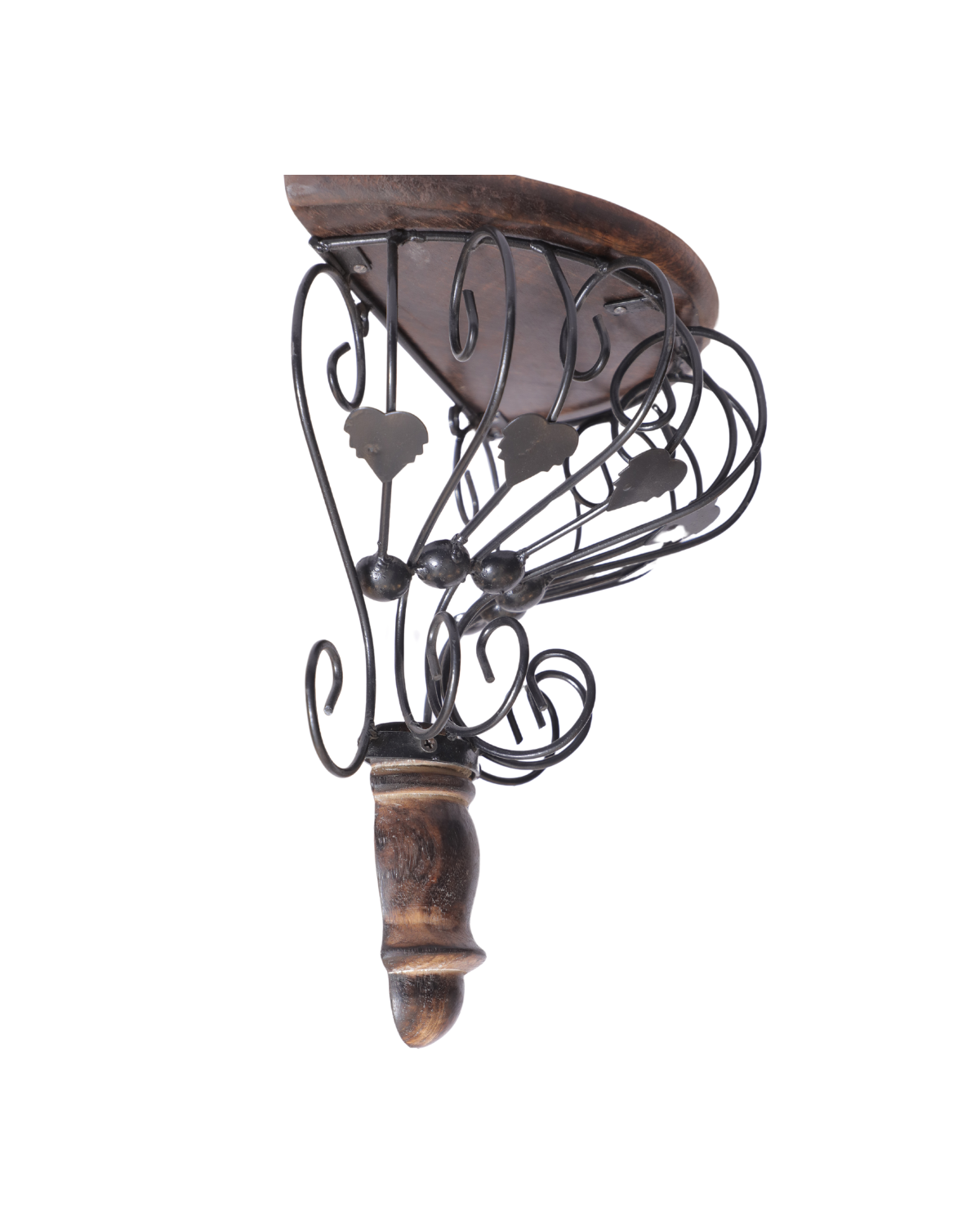 Wooden & Iron Wall kace stand