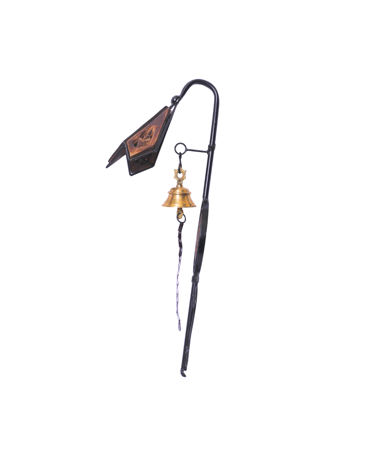 Wooden Iron Doorbell Hanging