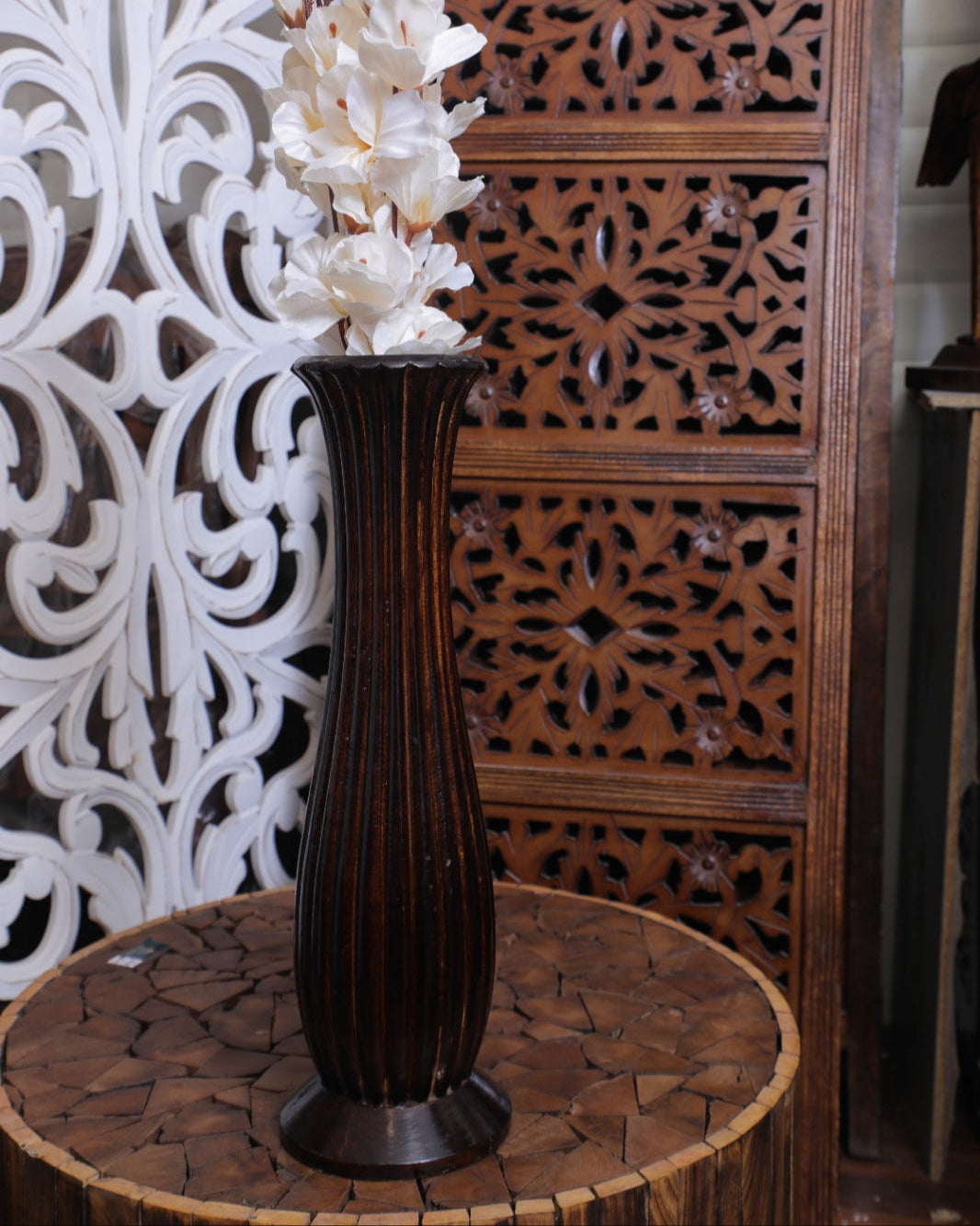 Wooden Pot Vase (20 inch, Cutter)