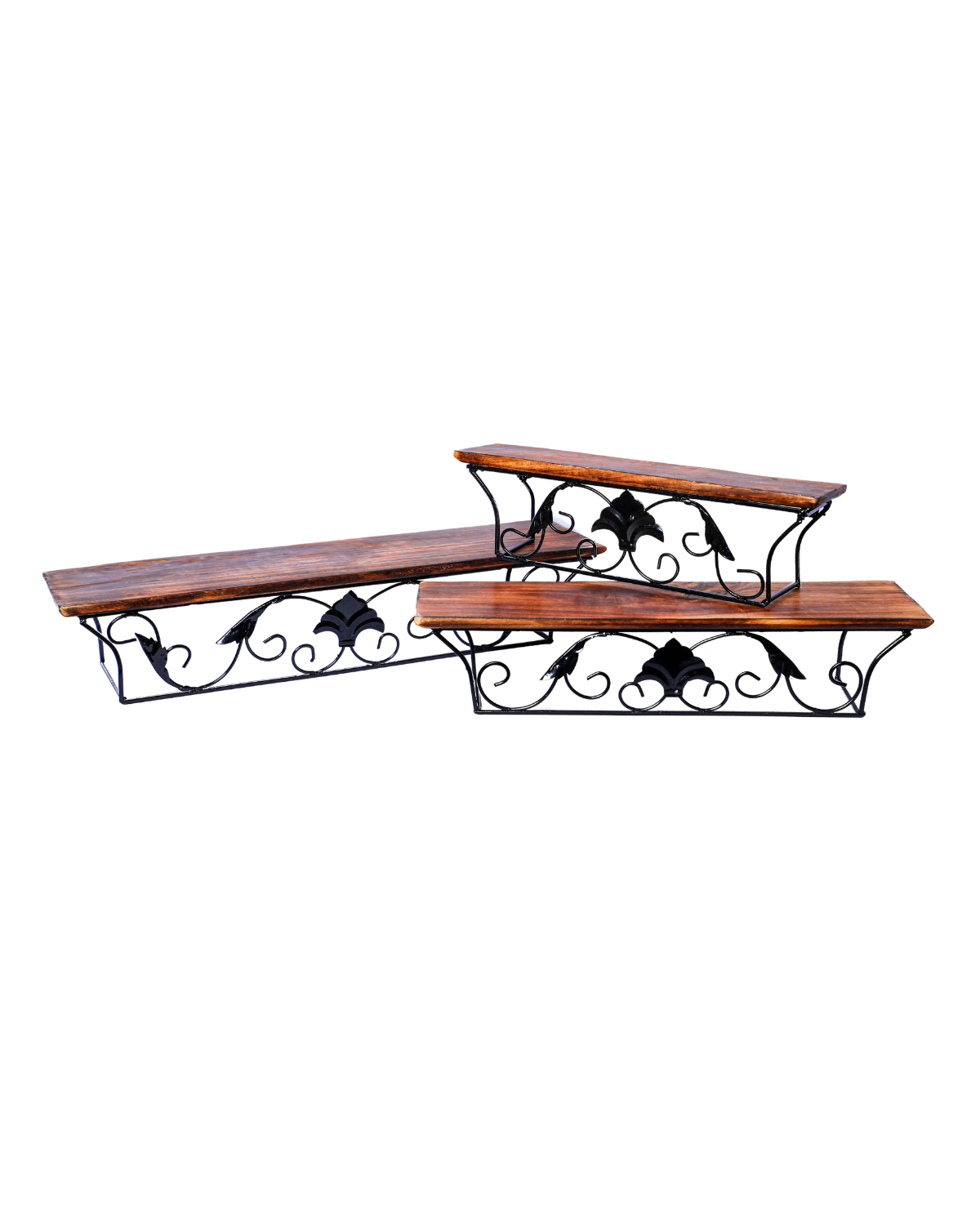 Wall Iron Shelf with 3