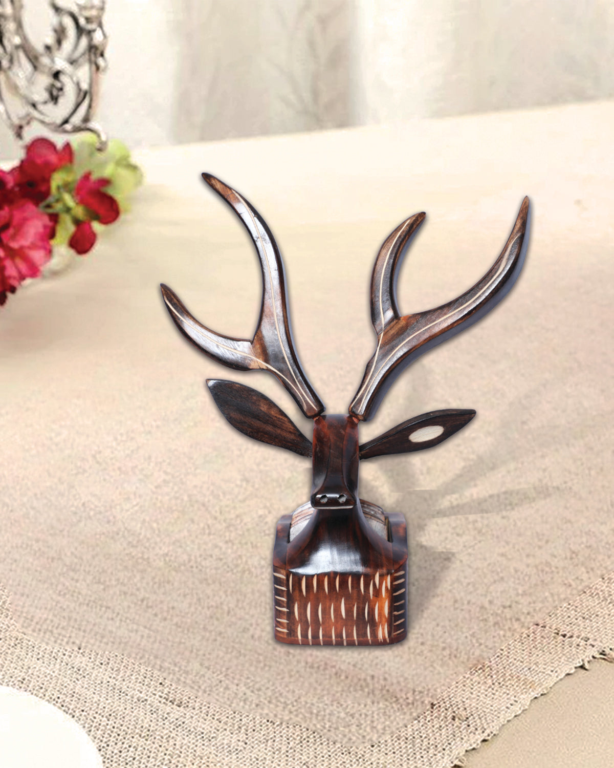 Deer Wood coaster set