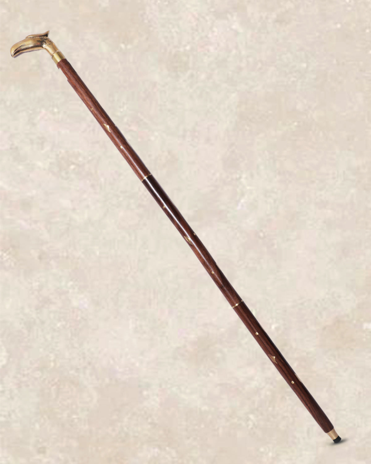 Diamond Brass Design Walking Stick