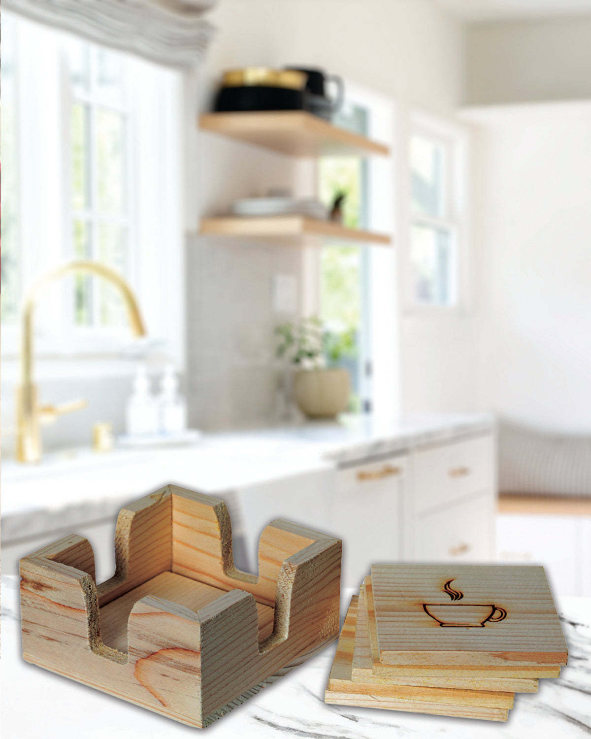 Pine Wood Coasters
