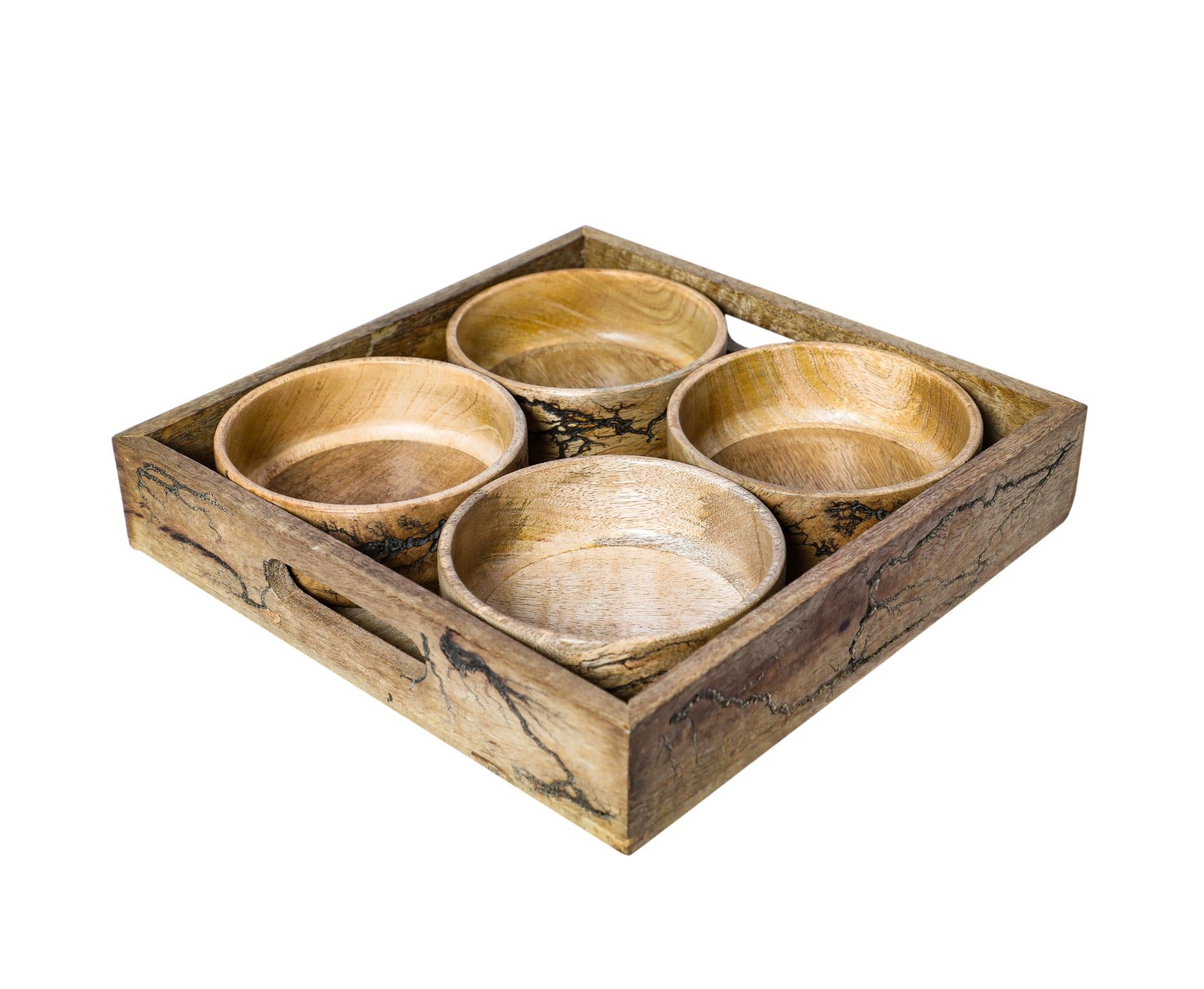 Tray with bowl - 4 pc