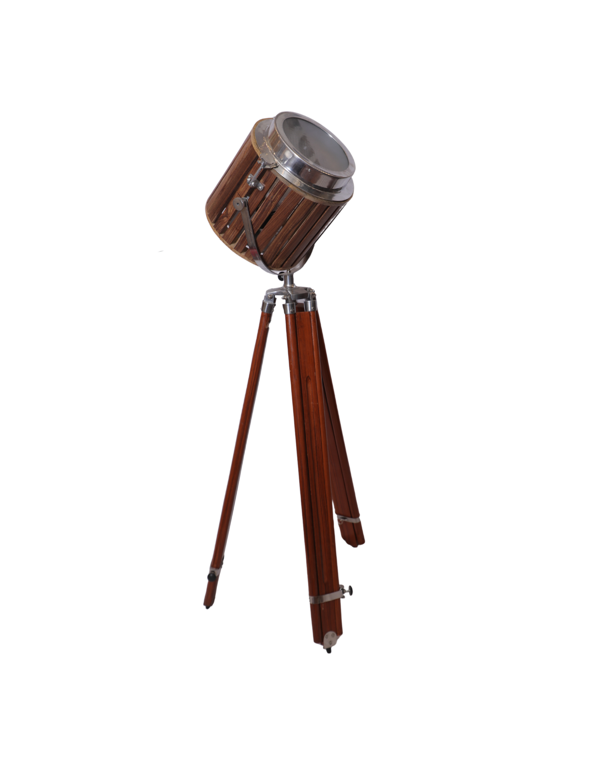 Handicraft Wooden Search Light Floor lamp with Wooden