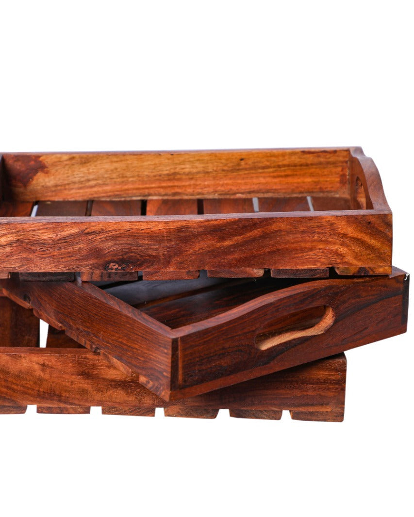 Wooden Tray Set