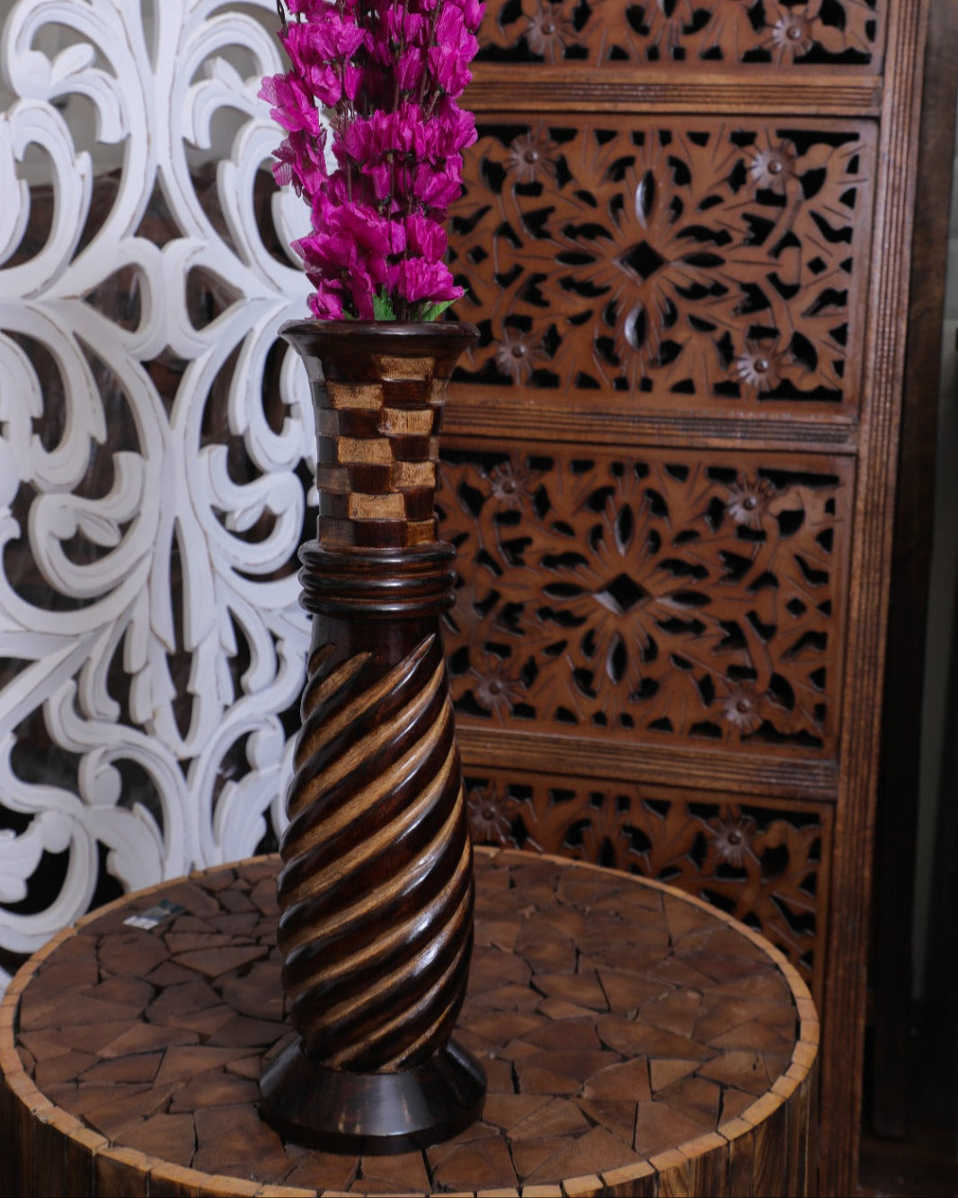 Wooden Vase  (20 inch, Cutter)