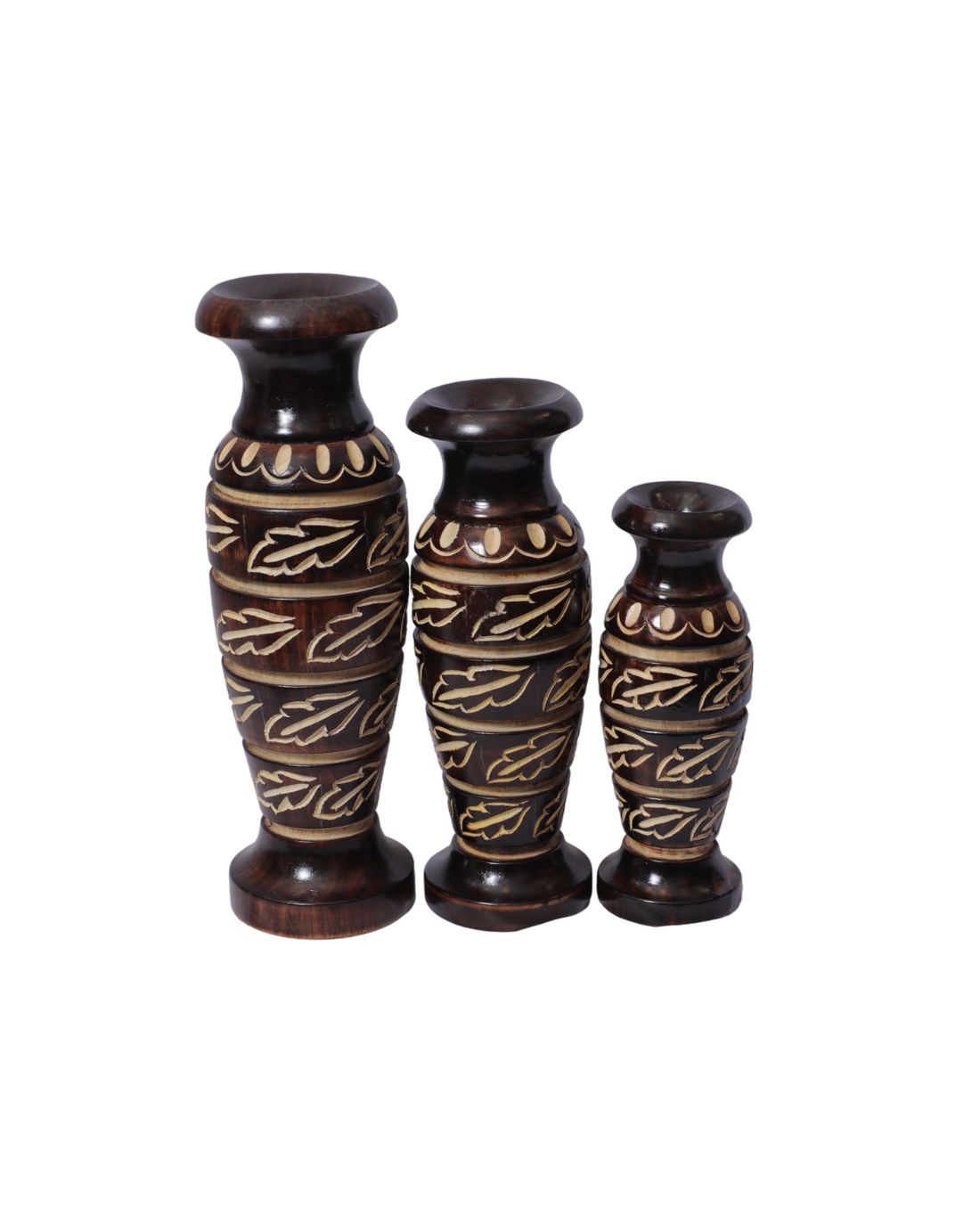 Wooden Flower Pot Set .