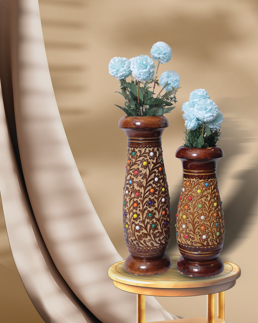 Wooden pot set big