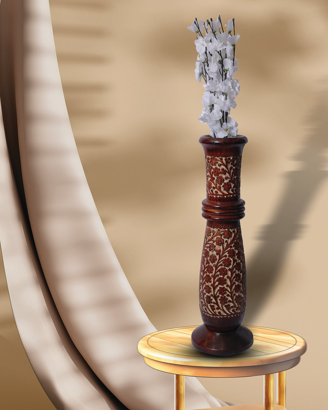 Wooden Vase  (20 inch, Cutter)