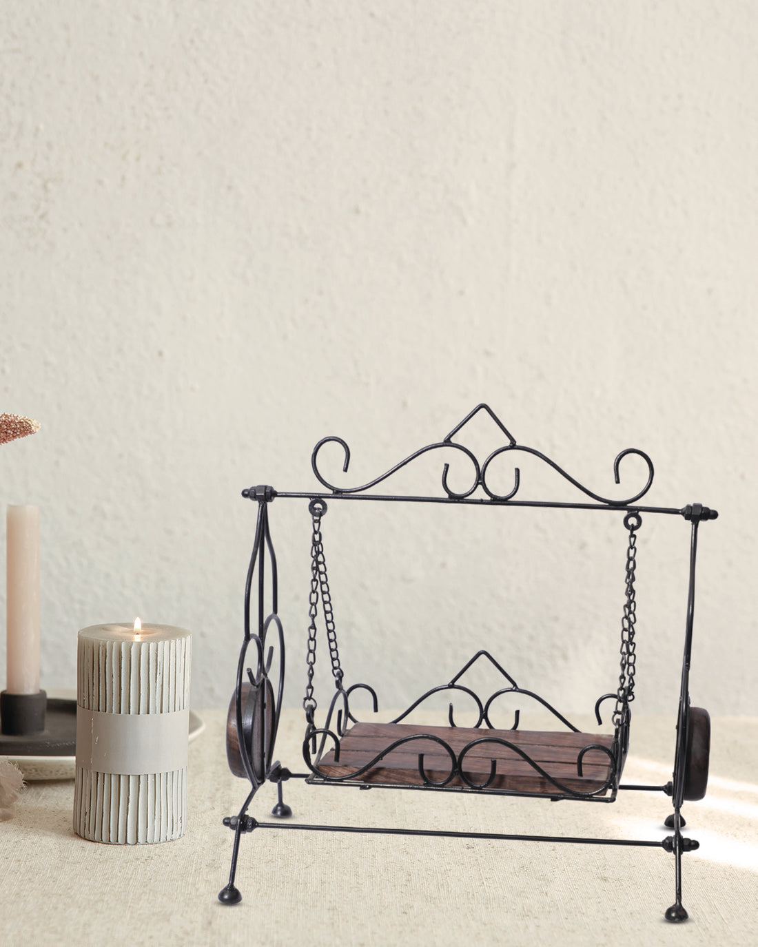Wooden Iron Jhula / Swing Small