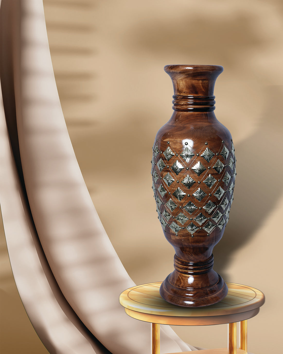 Wooden vase new