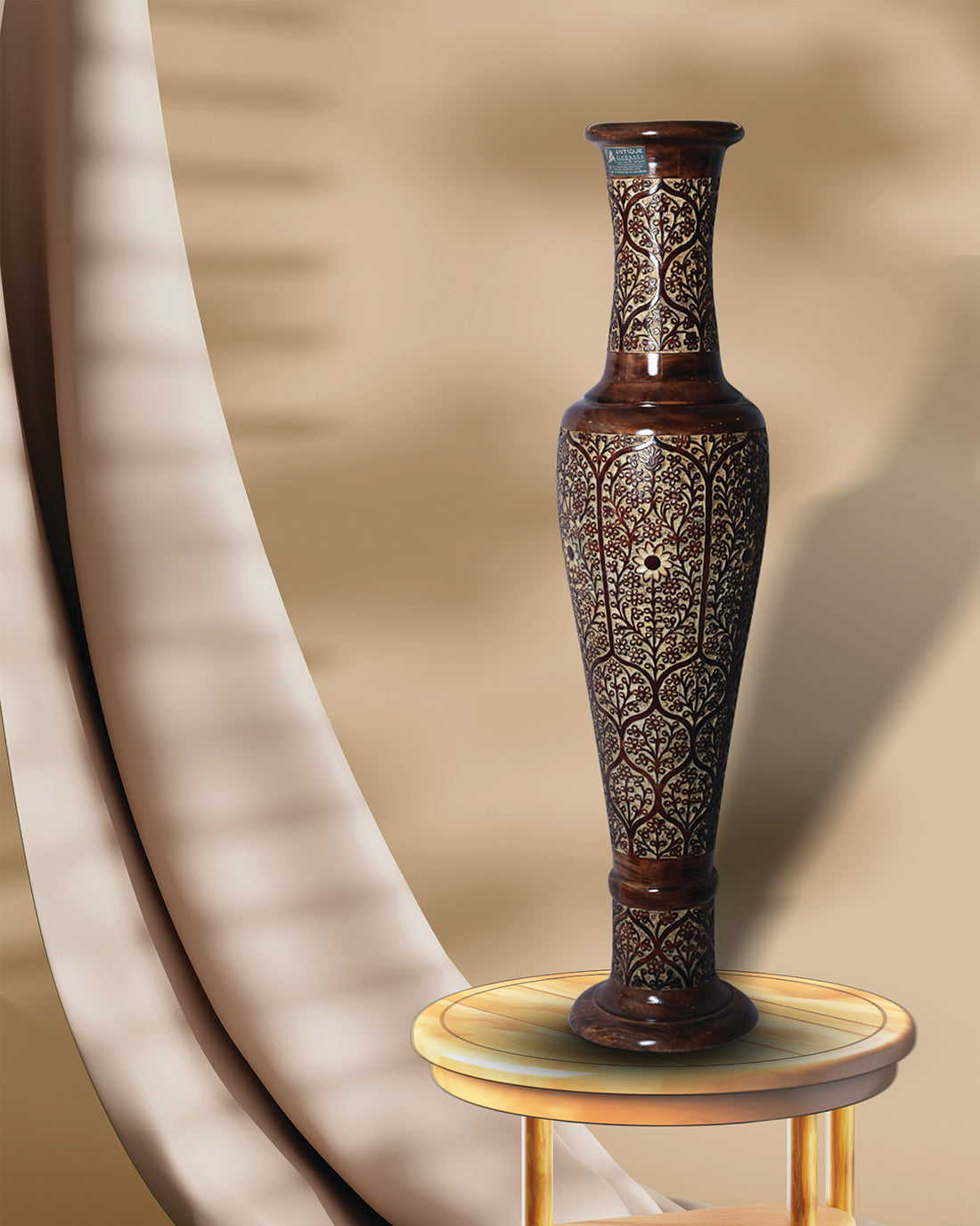 Wooden vase big