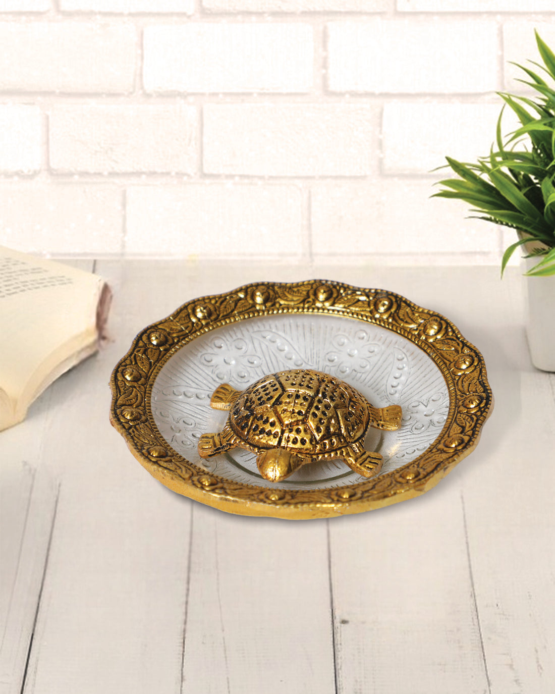 Brass Golden Tortoise Plate