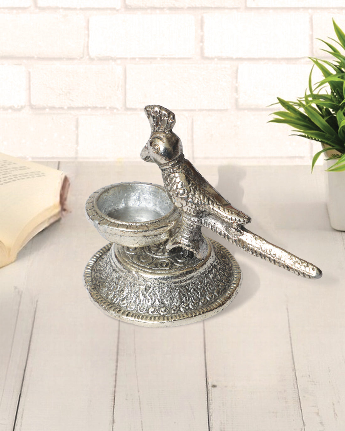 Handcrafted Metal Bird Candle