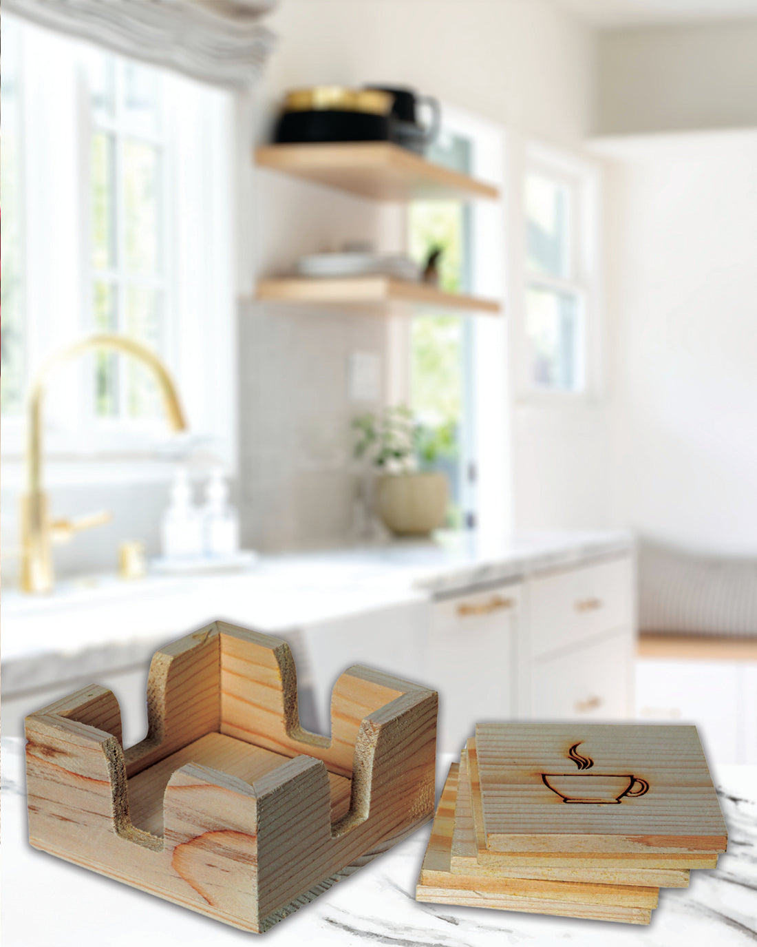 Pine Wood Coasters