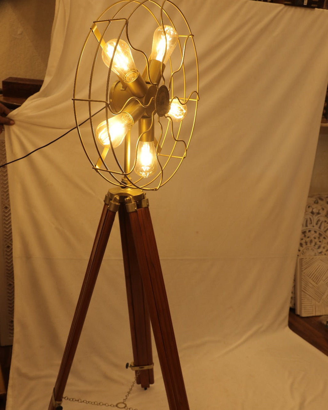  Brass Antique Floor Fan